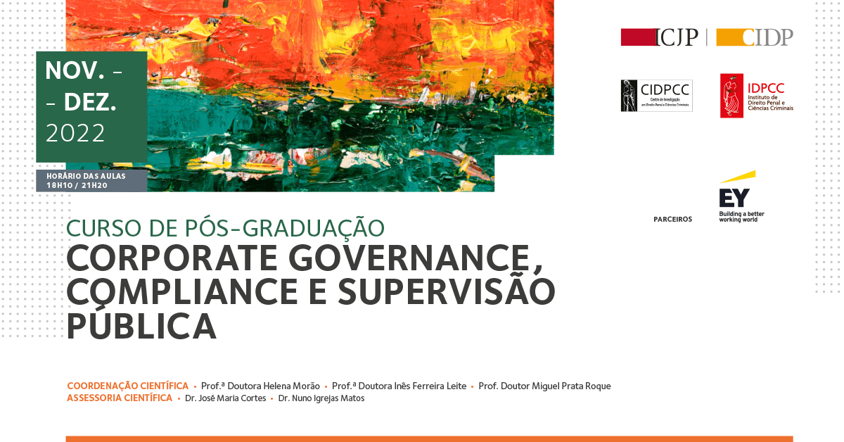 II Curso de Pós-Graduação em Corporate governance, compliance e supervisão pública